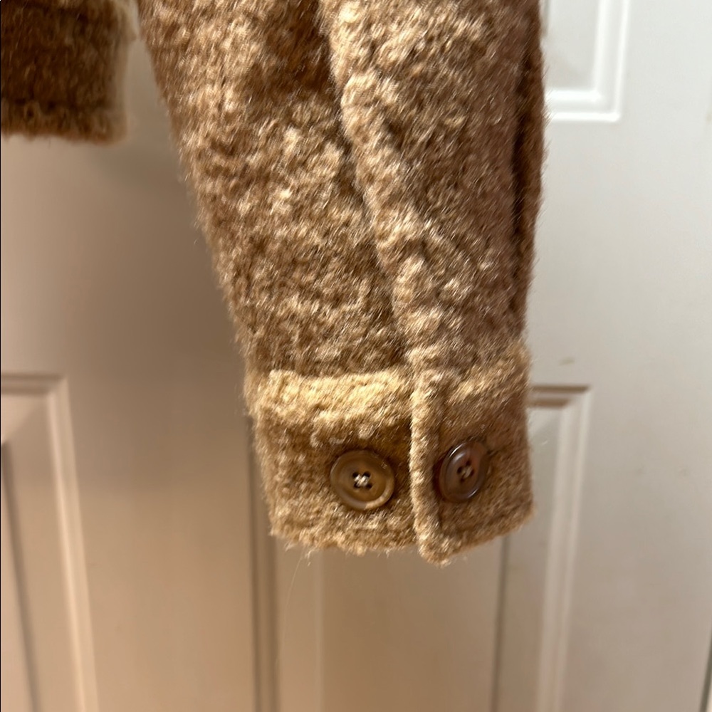 Tan Textured Button-Up Jacket - Picture 6 of 6